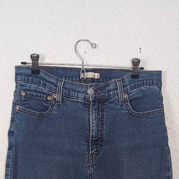 Levis 512 Perfectly Slimming Wide Leg Stretch Jeans Sz 12 - Picture 2 of 7